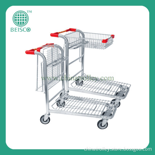 Flat Metal Warehouse Logistic Trolley